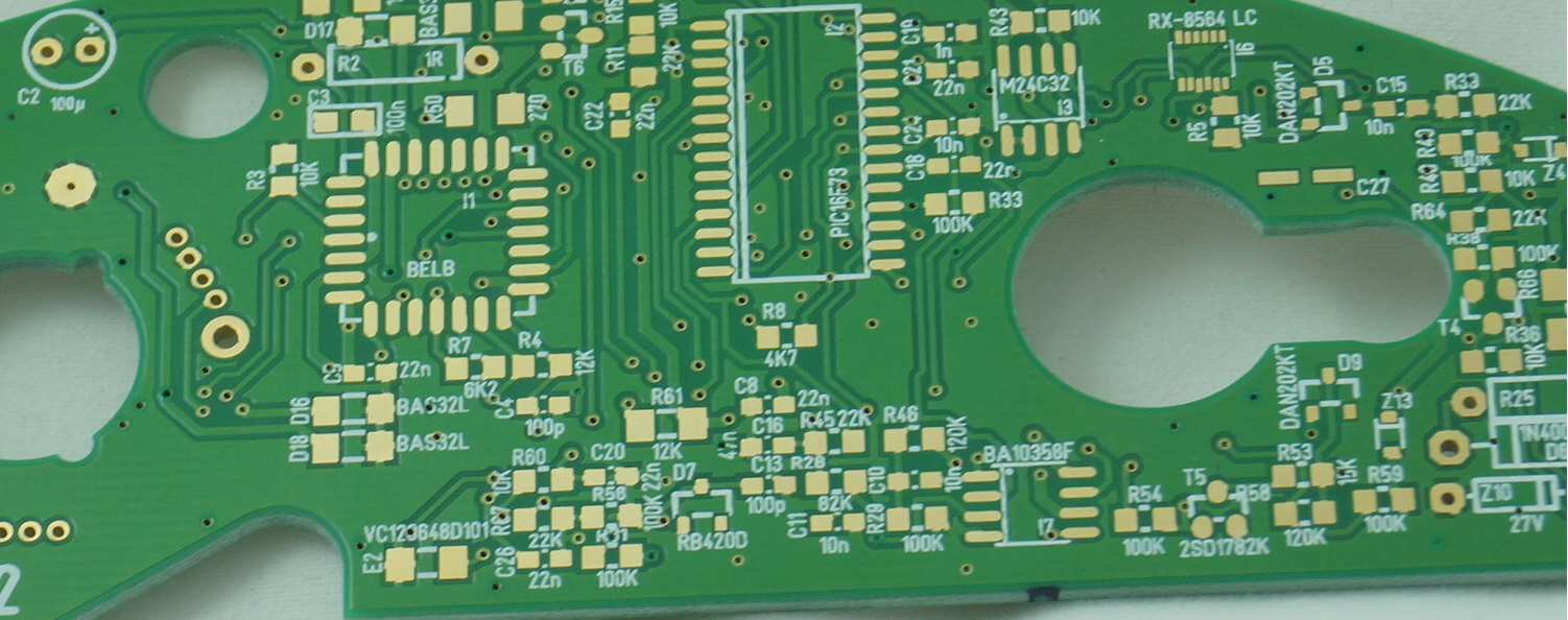 PCB cross-section with solder mask thicknesses